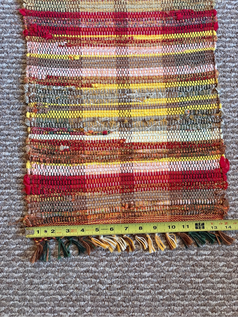 Handwoven Multicolor Rag Rug - Picture 4 of 8